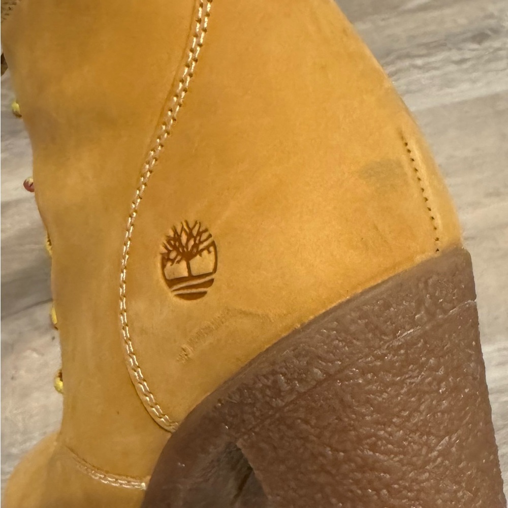 TIMBERLAKE Tillston Leather Heeled Lace-Up Boots Color Wheat Nubuck Size 8 - Picture 14 of 16